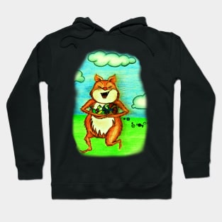 Cat Running with Candy Hoodie